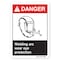 Signmission ANSI Danger Sign, Welding Arc Wear Eye Protection, 10in X 7in Rigid Plastic, 7" H, 10" W, Landscape OS-DS-P-710-L-19902 - alternate 1